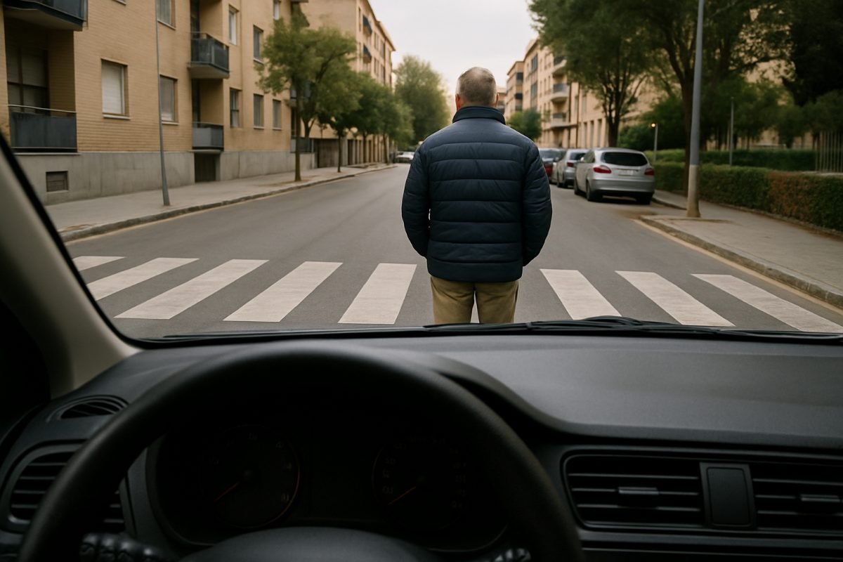 Cuando circulas por un paso peatonal y un peatón se detiene, ¿qué debes hacer?