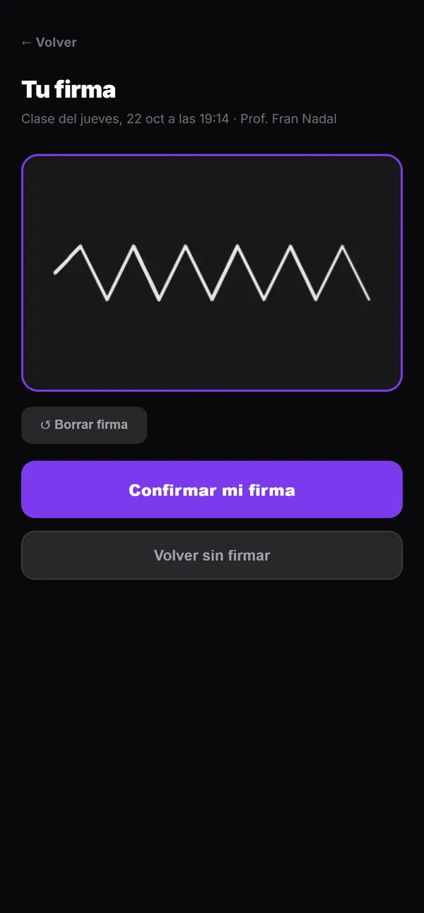 Firma del contrato en el móvil desde el portal del alumno de IAMESS