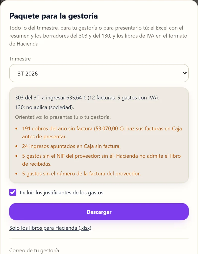 Paquete para la gestoría en IAMESS en modo claro